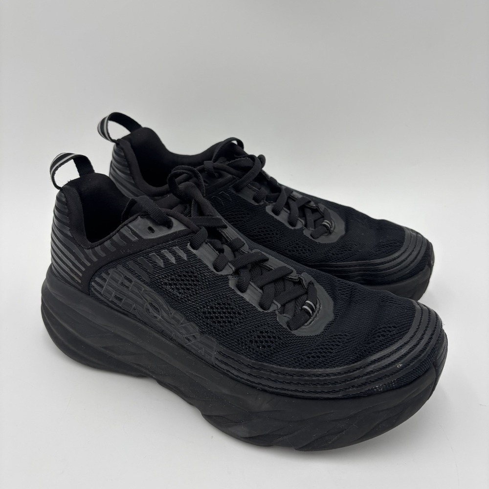 Hoka One One Bondi 6 Women's Size 8 Triple Black Running Shoes